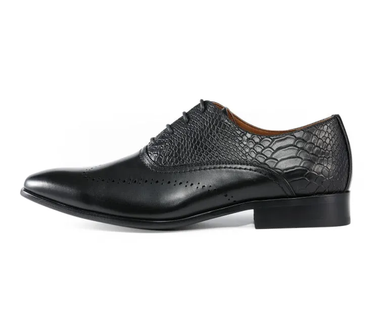 Burke Black Wingtip Oxfords