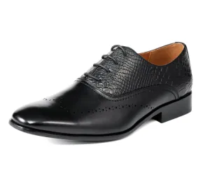 Burke Black Wingtip Oxfords