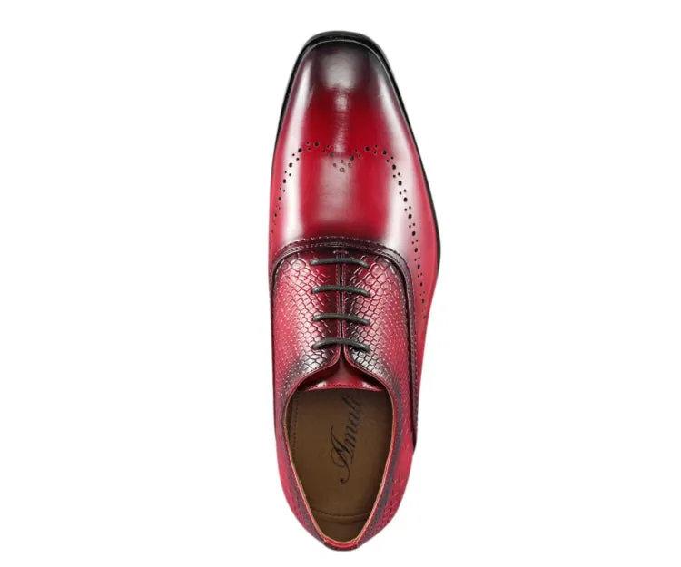 Burke Red Wingtip Oxfords
