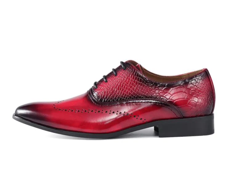 Burke Red Wingtip Oxfords