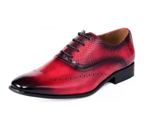 Burke Red Wingtip Oxfords