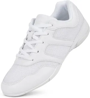 CADIDL Cheer Shoes for Women White Cheerleading Athletic Dance Shoes Girls Flats Tennis Walking Sneakers