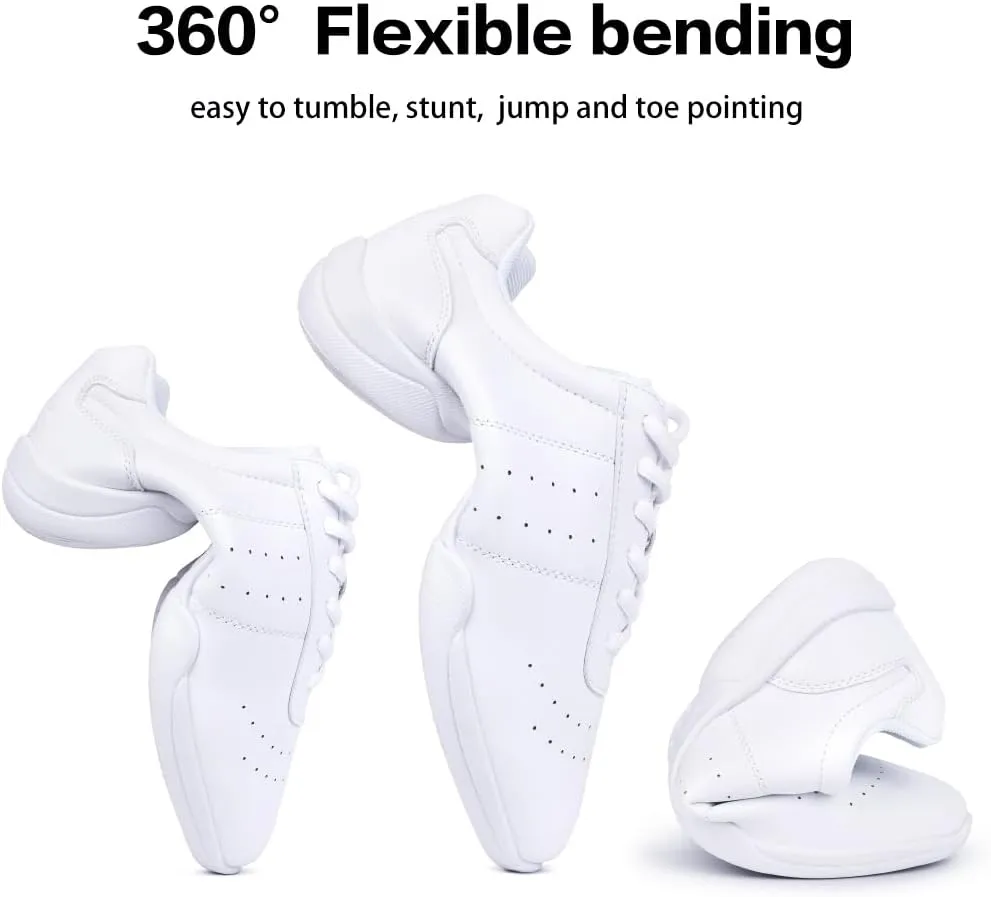 CADIDL Cheer Shoes Women White Cheerleading Dance Shoes