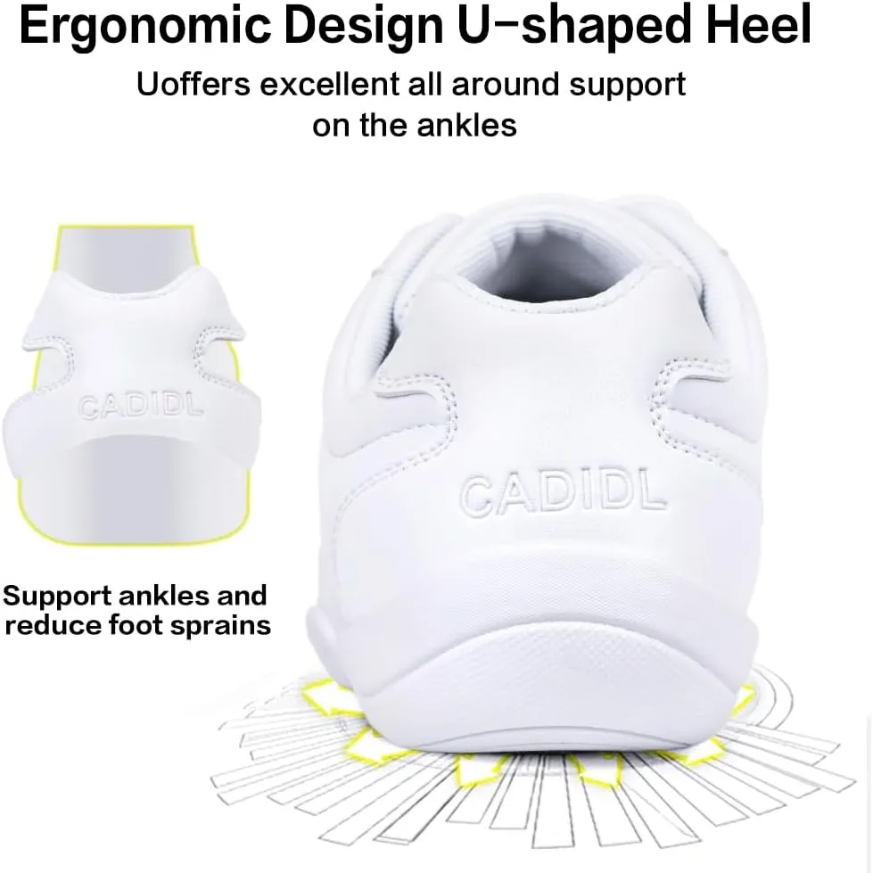 CADIDL Cheer Shoes Women White Cheerleading Dance Shoes