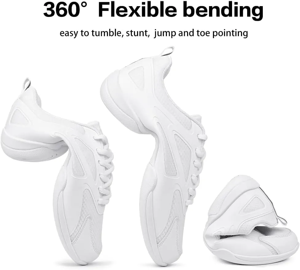 CADIDL Cheer Shoes Women White Cheerleading Dance Shoes