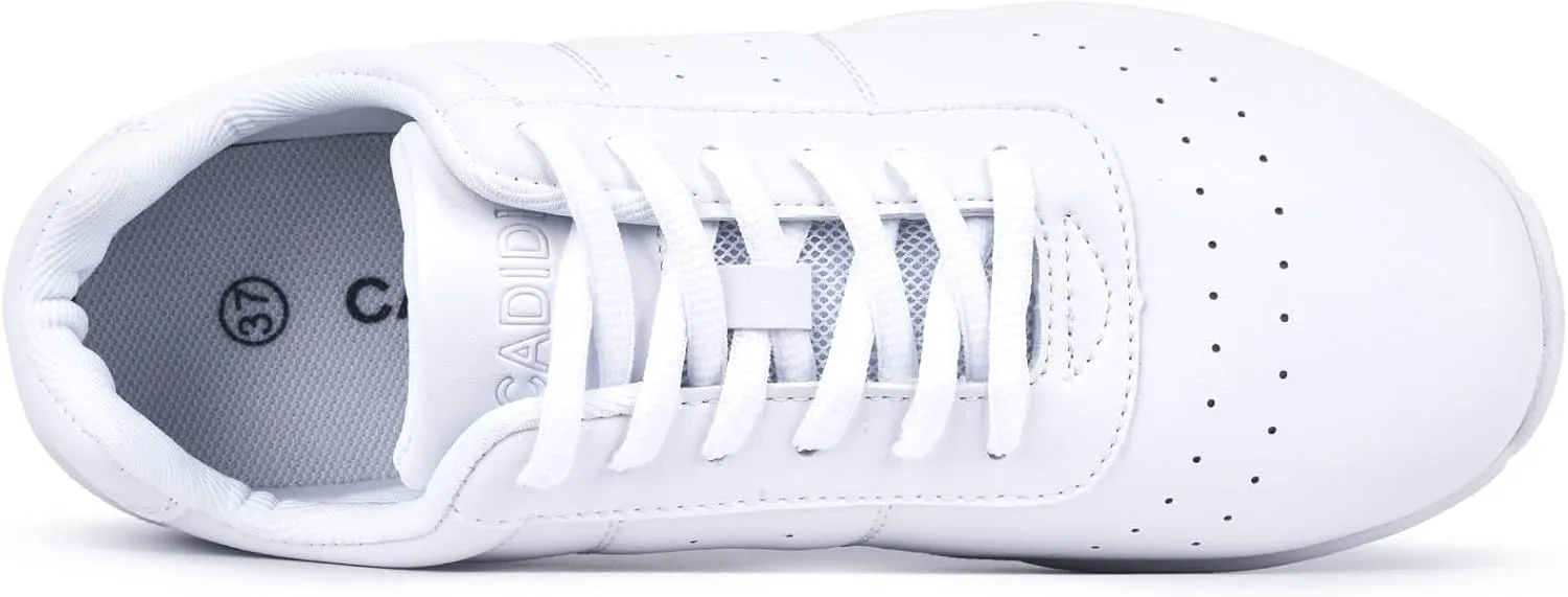 CADIDL Cheer Shoes Women White Cheerleading Dance Shoes