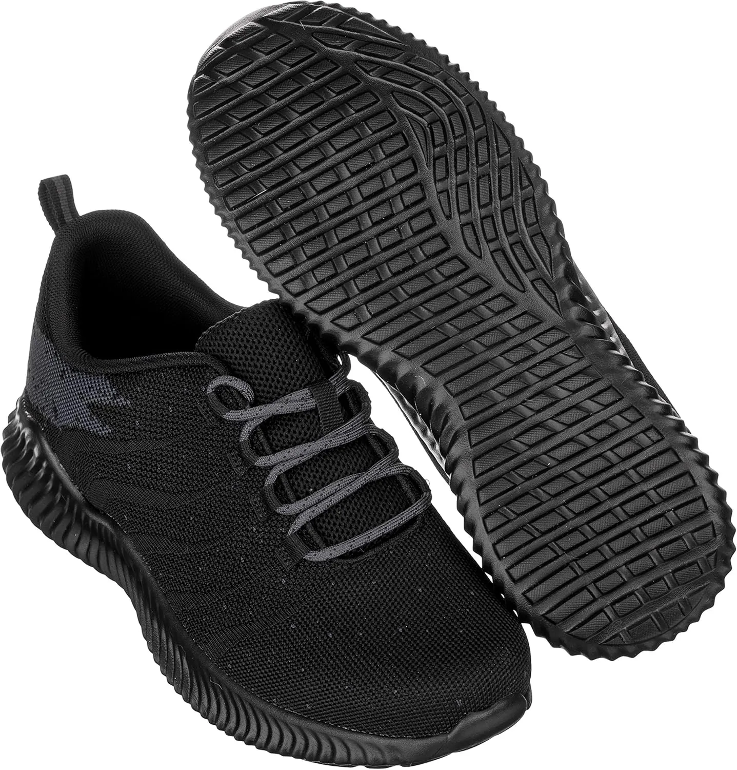CALTO Men's Invisible Height Increasing Elevator Shoes - Black/Grey Ultra Lightweight Sporty Sneakers - 2.8 Inches Taller - Q216 - Size 9.5 D(M) US