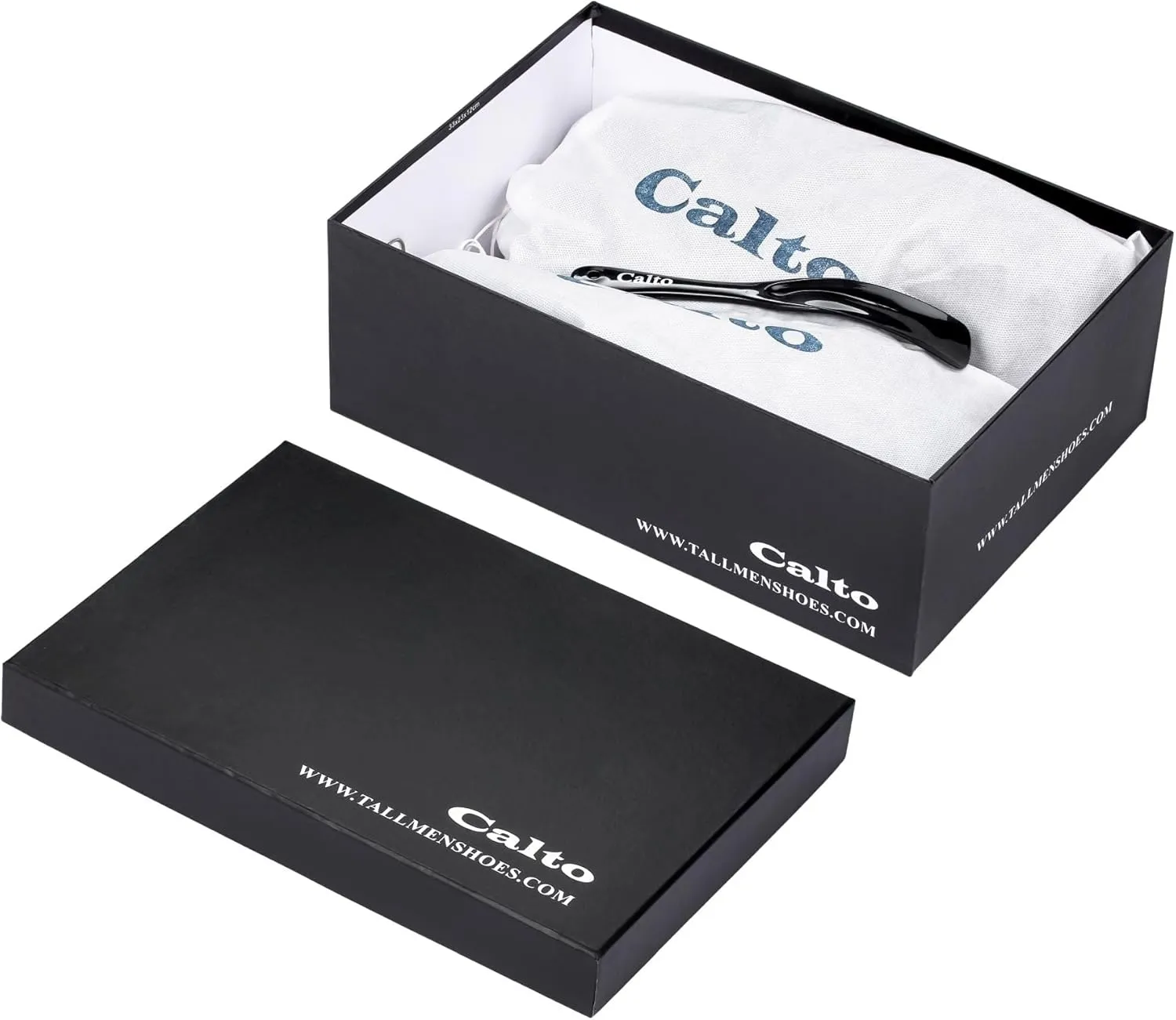 CALTO Men's Invisible Height Increasing Elevator Shoes - Midnight Blue Patent Leather Lace-up Formal Dress Oxfords - 2.8 Inches Taller - K2712 - Size 6 D(M) US