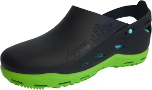 CALZURO Rebel - Non Slip Shoes - Rubber Slip Resistant Clogs with Adjustable Rear Strap - Autoclavable Non Slip Work Shoes for Men and Women