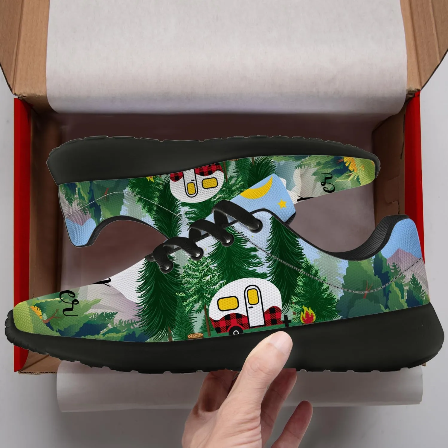 Camper Shoes for Women Men Running Shoes Walking Sneakers Black Tennis Shoes Gifts for Women Men