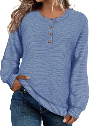 CARCOS Plus Size Sweaters for Women Long Sleeve Knitted Pullover Sweaters Crewneck Jumper Tops Lightweight Casual XL-5XL