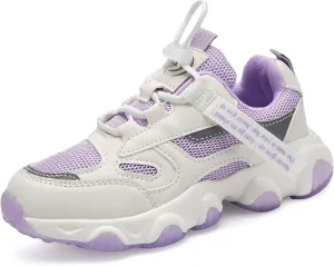 Casbeam Kids Breathable Sneakers Mesh Lightweight Easy Walk Casual Sport Strap Athletic Running Shoes for Boys Girls
