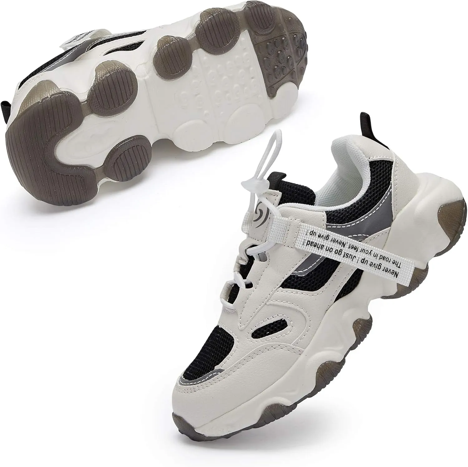 Casbeam Kids Breathable Sneakers Mesh Lightweight Easy Walk Casual Sport Strap Athletic Running Shoes for Boys Girls