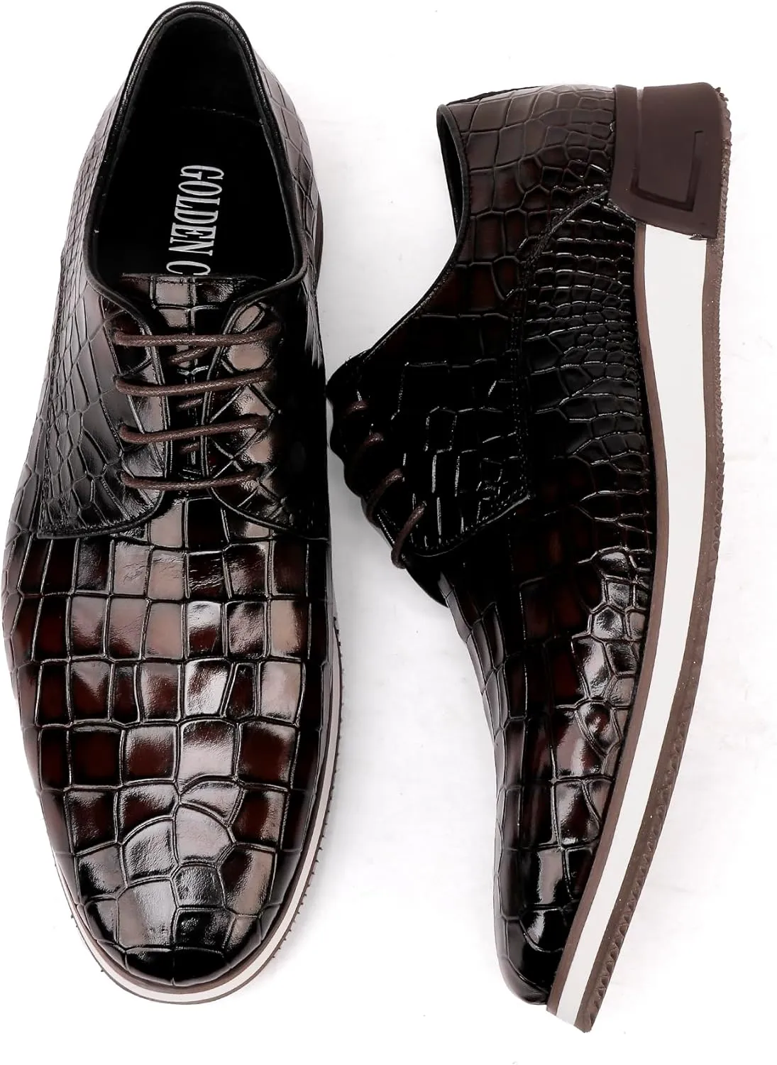 Casual Men's Dress Lace-up Oxfords Shoes Classic Formal Business Dress Sneakers Wedding Party Dress Shoes for Mens