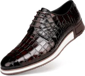 Casual Men's Dress Lace-up Oxfords Shoes Classic Formal Business Dress Sneakers Wedding Party Dress Shoes for Mens