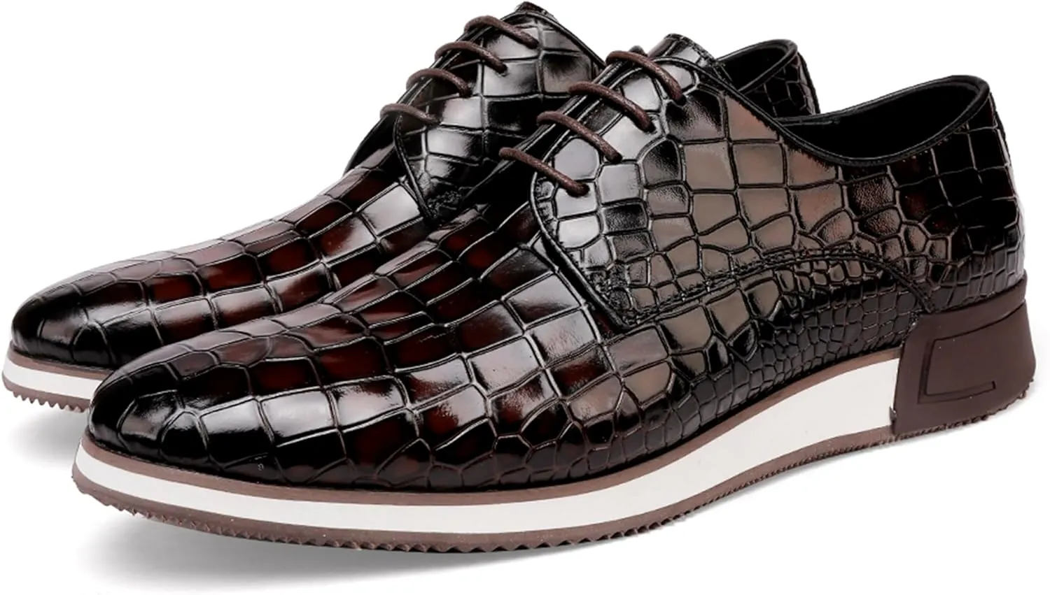 Casual Men's Dress Lace-up Oxfords Shoes Classic Formal Business Dress Sneakers Wedding Party Dress Shoes for Mens