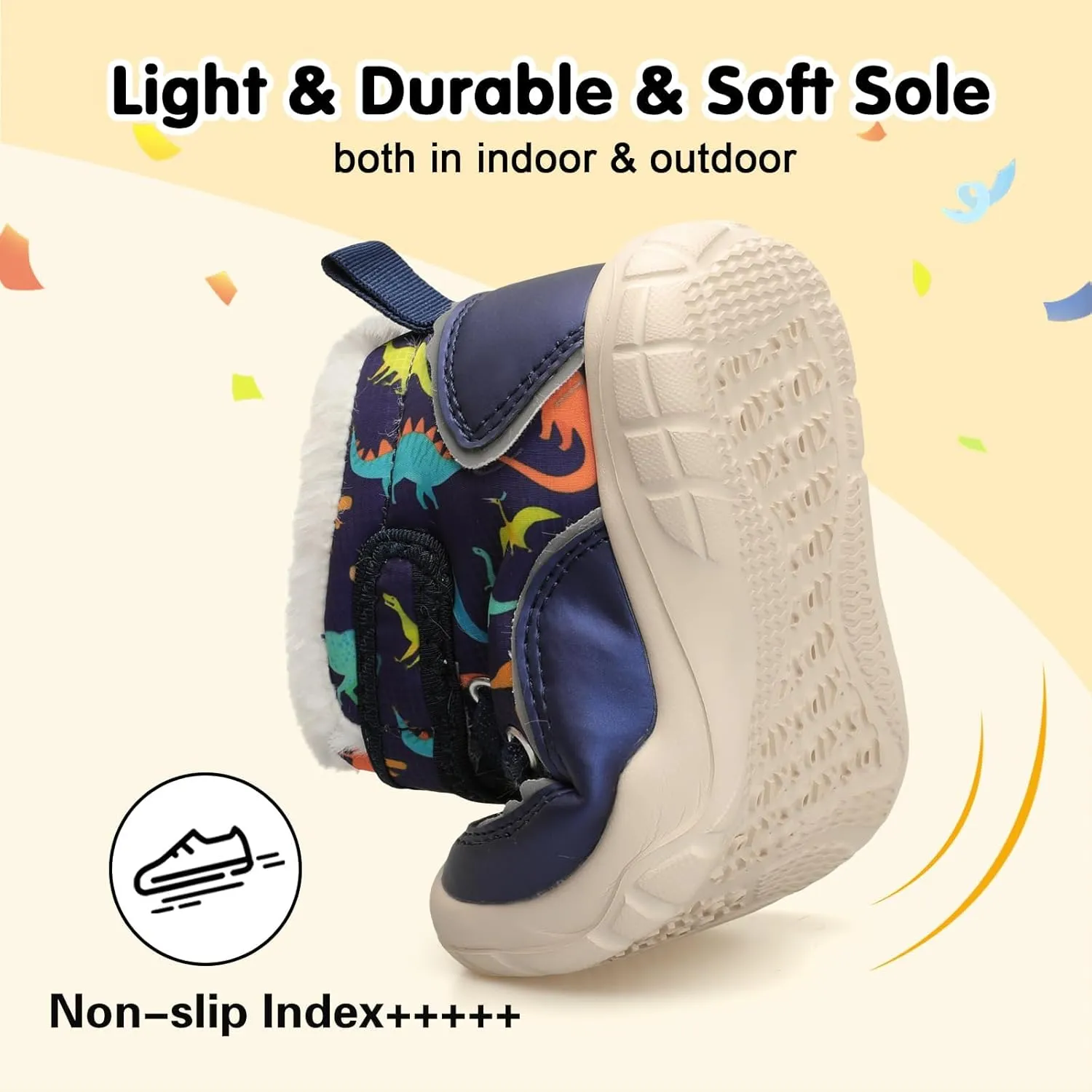 Centipede Demon Toddler Boots Boys Girls Winter Boots Waterproof Fleece Kids Snow Boots Faux Fur Booties Warm Walking Shoes for Indoor Outdoor