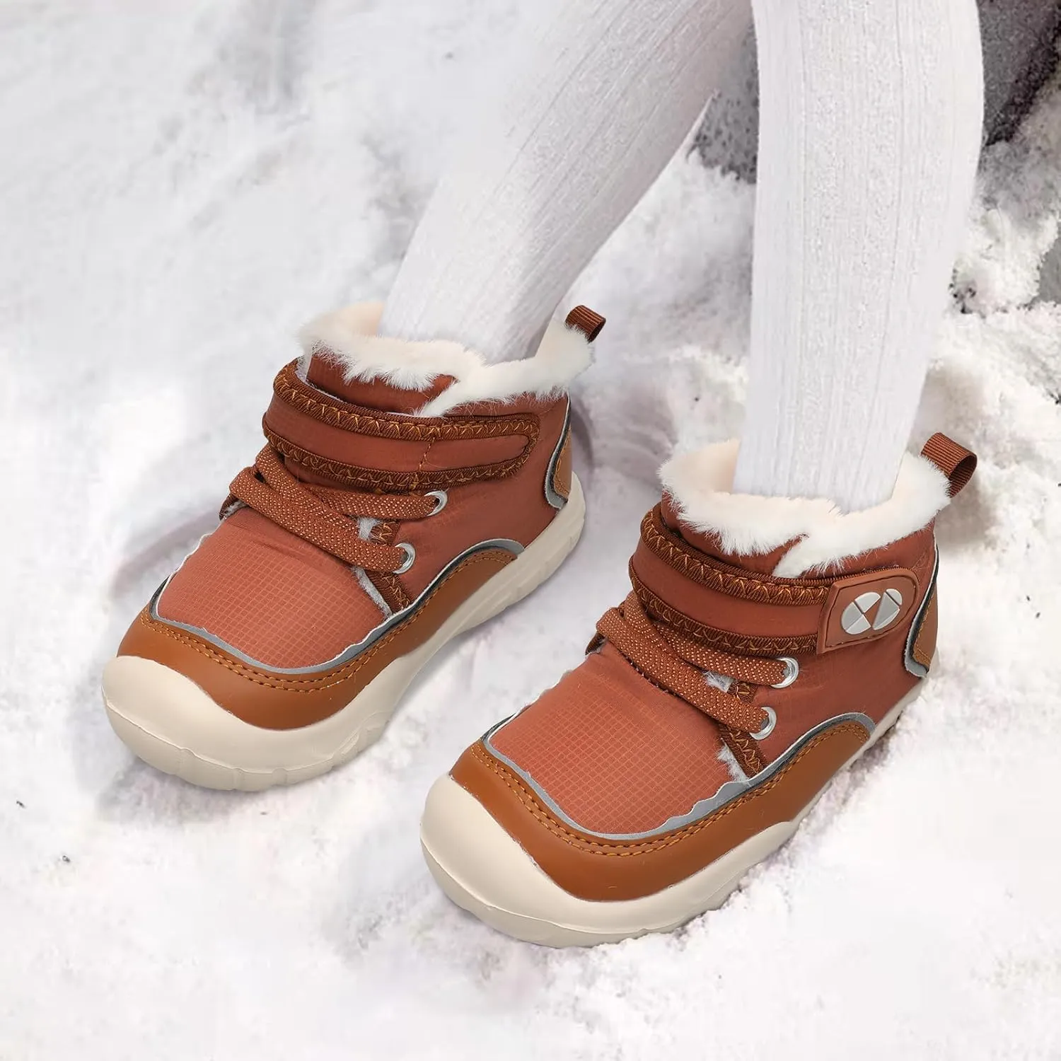 Centipede Demon Toddler Boots Boys Girls Winter Boots Waterproof Fleece Kids Snow Boots Faux Fur Booties Warm Walking Shoes for Indoor Outdoor