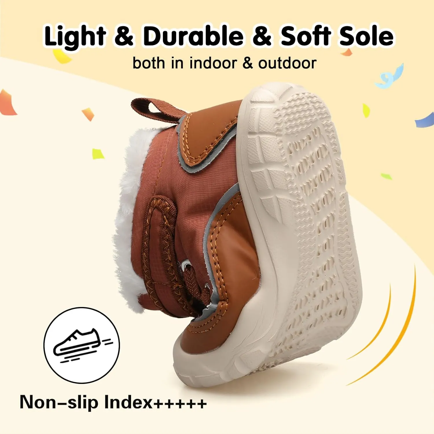 Centipede Demon Toddler Boots Boys Girls Winter Boots Waterproof Fleece Kids Snow Boots Faux Fur Booties Warm Walking Shoes for Indoor Outdoor