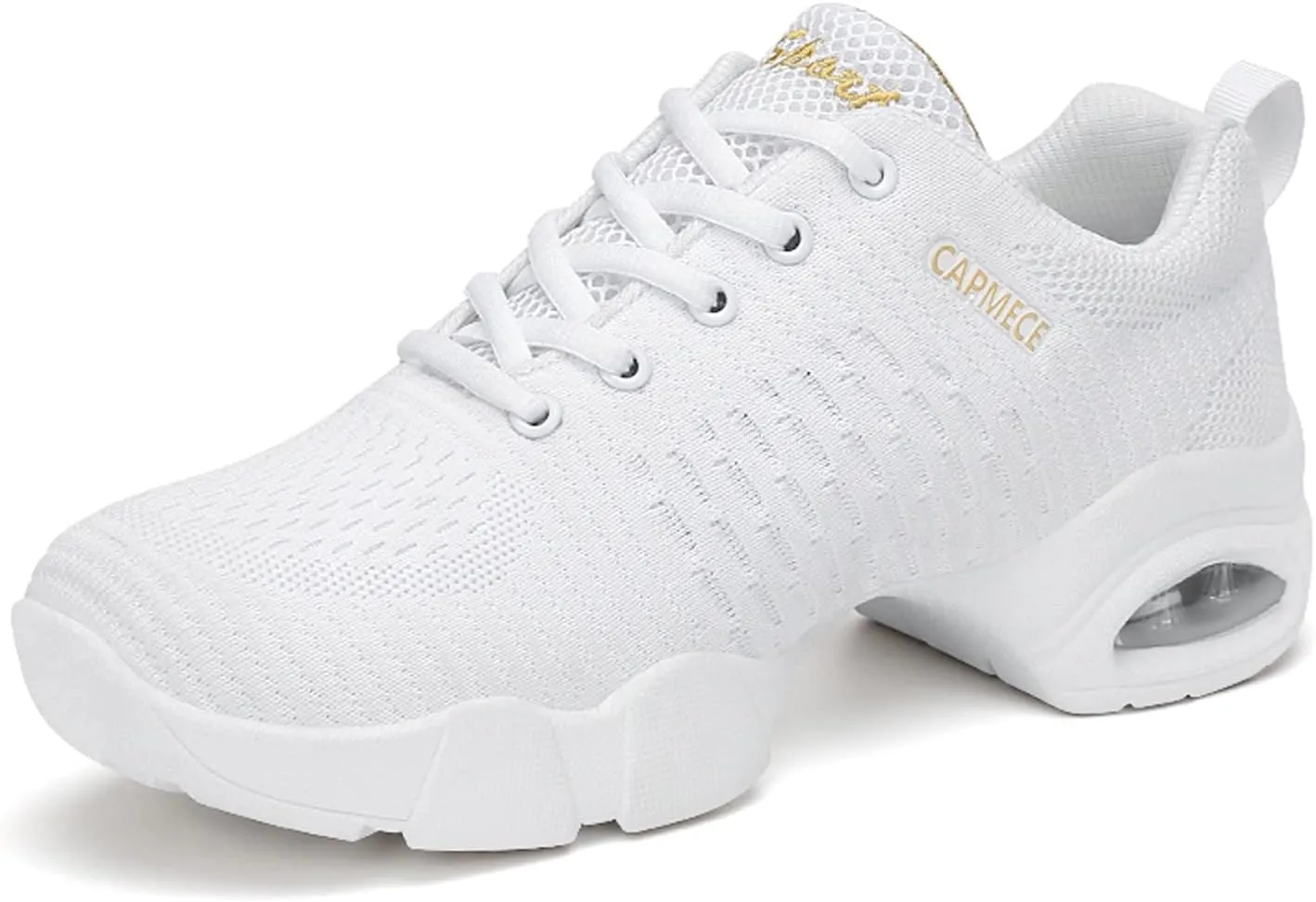 CERYTHRINA Women's Jazz Shoes Lace-up Sneakers Modern Dance Shoes Platform Walking Dance Shoes