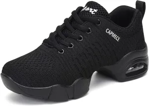 CERYTHRINA Women's Jazz Shoes Lace-up Sneakers Modern Dance Shoes Platform Walking Dance Shoes