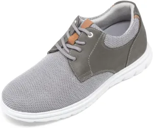 CHAMARIPA Men Elevator Sneakers Sports Shoes Mesh Lace up Shoes Light Weight Height Increasing Shoes Hidden Heel Trainers