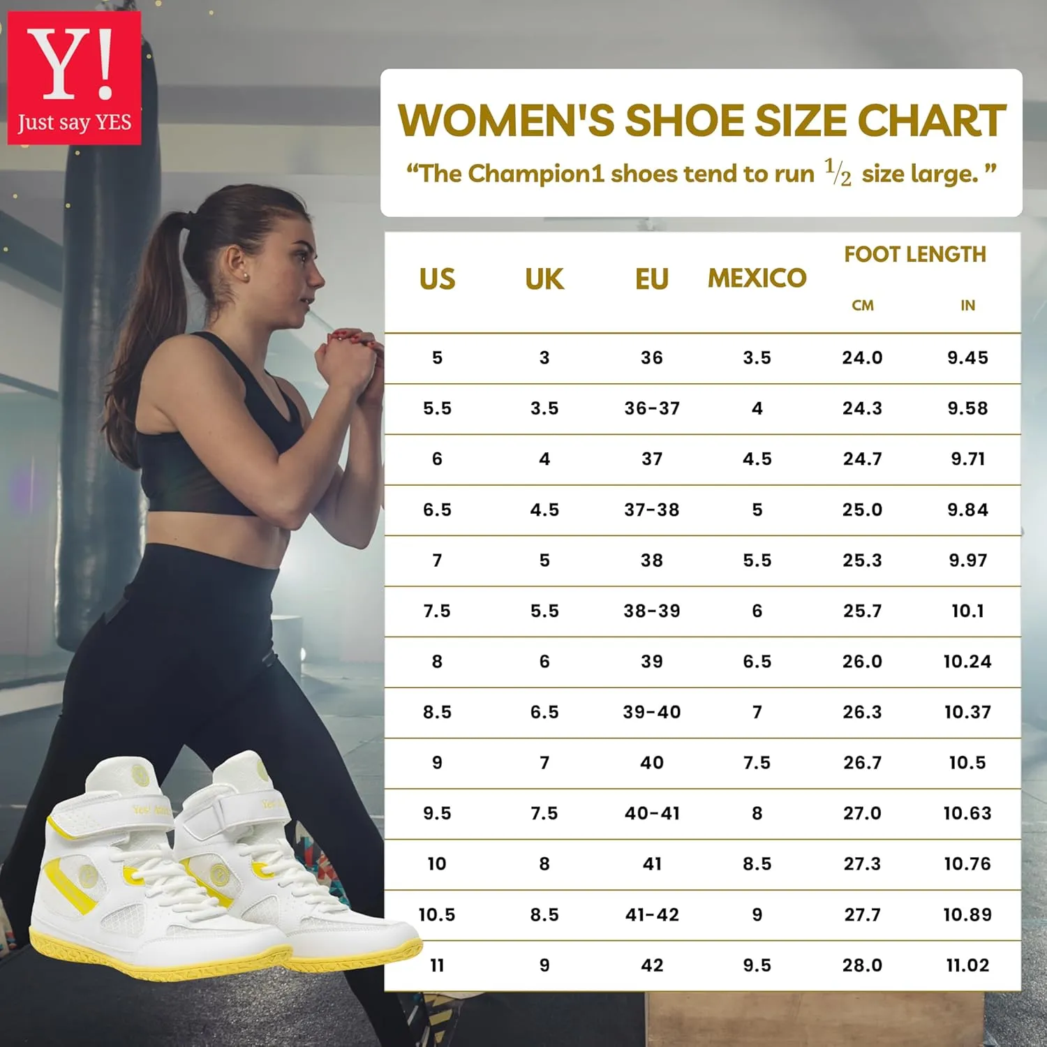 Champion1 Wrestling Shoes for Women and Girls - Lightweight, Durable Athletic Shoes for Boxing, Weightlifting, MMA, Kickboxing, Powerlifting and Gym Training