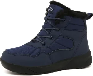 ChayChax Women's Winter Snow Boots with Fur Lined Lightweight Ankle Booties Anti Slip Comfortable Warm Winter Shoes