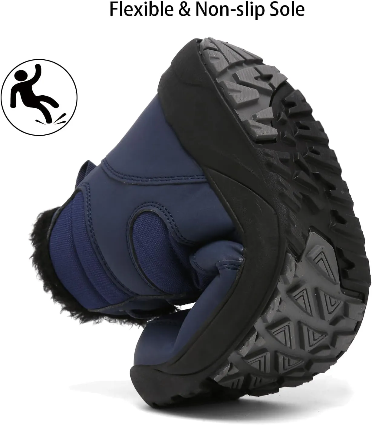 ChayChax Women's Winter Snow Boots with Fur Lined Lightweight Ankle Booties Anti Slip Comfortable Warm Winter Shoes