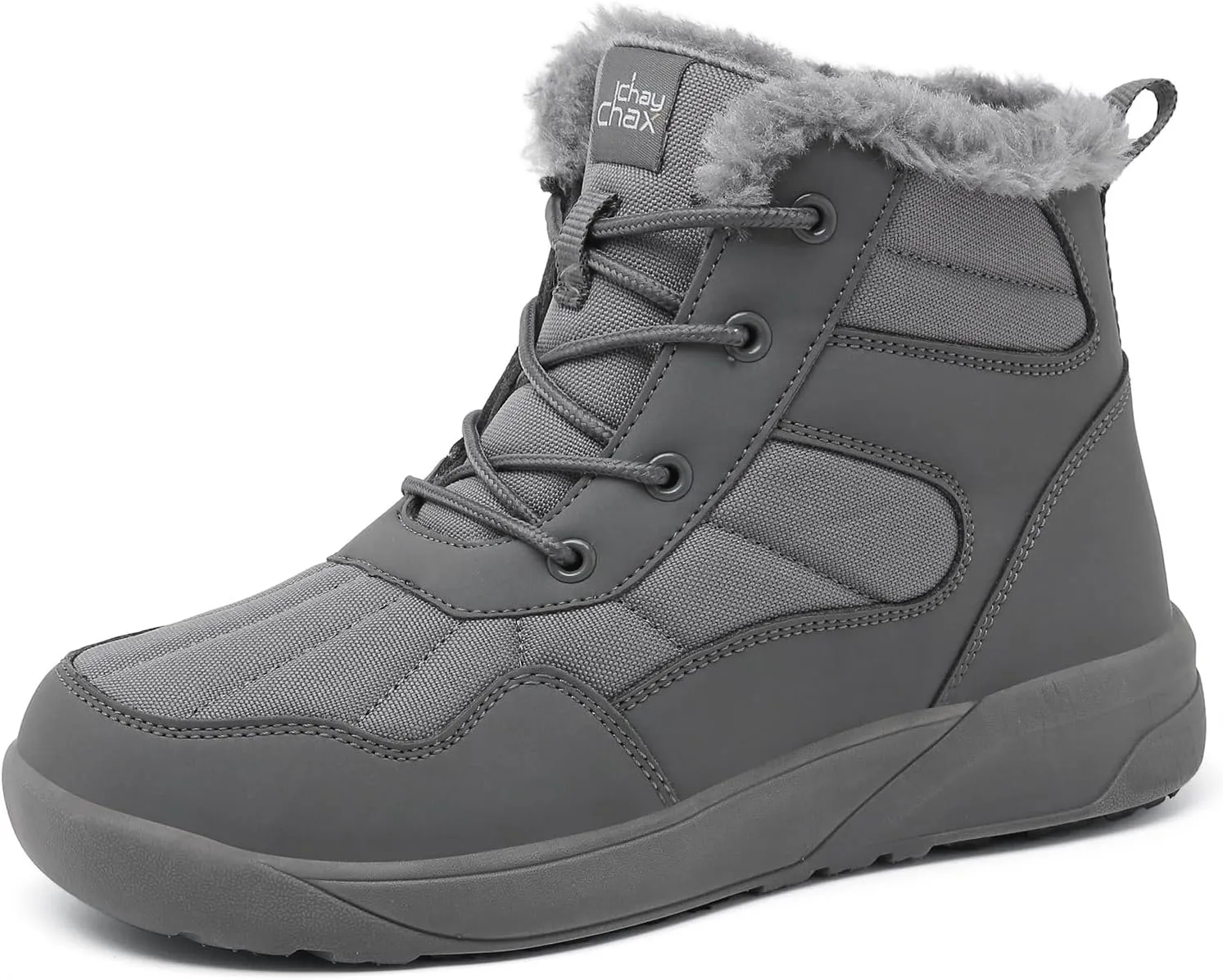 ChayChax Women's Winter Snow Boots with Fur Lined Lightweight Ankle Booties Anti Slip Comfortable Warm Winter Shoes