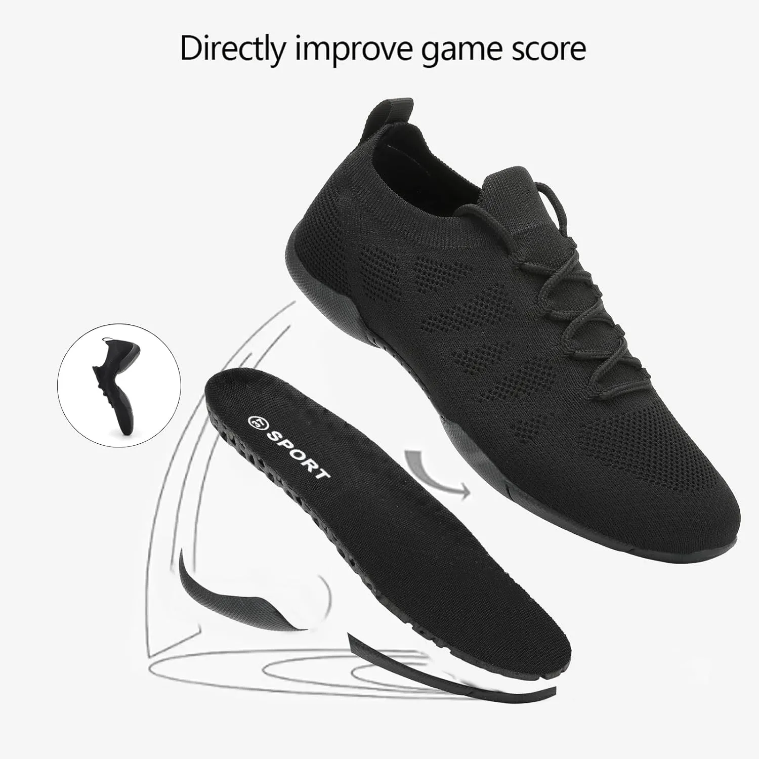 Cheer Shoes Girls White Cheerleading Shoes Breathable Youth Cheer Training Competition Sneakers Athletic Lightweight Comfortable Black Cheer Shoes