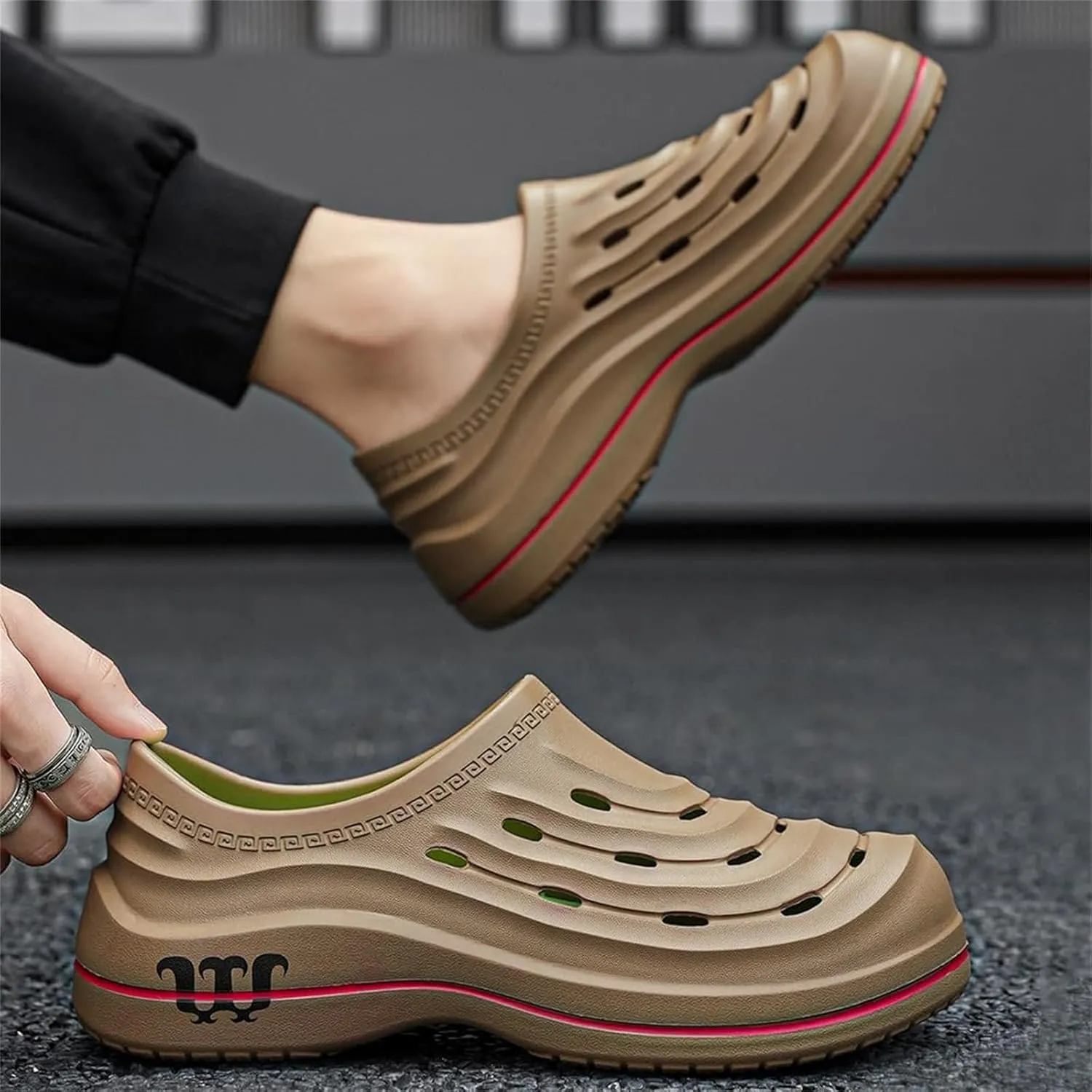 Chef Shoes for Men Women,Oil Resistant Waterproof Arch Support Clogs,Lightweight Breathable Kitchen Shoes Wide Toe Box Beach Slippers,Quick Dry Slip-on Garden Clogs with Removable Cushion Footbed