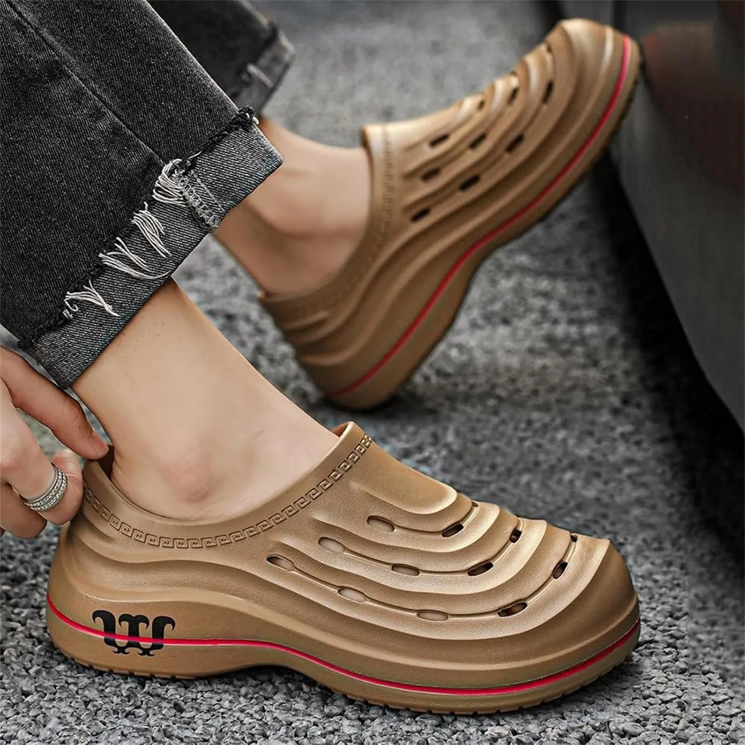 Chef Shoes for Men Women,Oil Resistant Waterproof Arch Support Clogs,Lightweight Breathable Kitchen Shoes Wide Toe Box Beach Slippers,Quick Dry Slip-on Garden Clogs with Removable Cushion Footbed