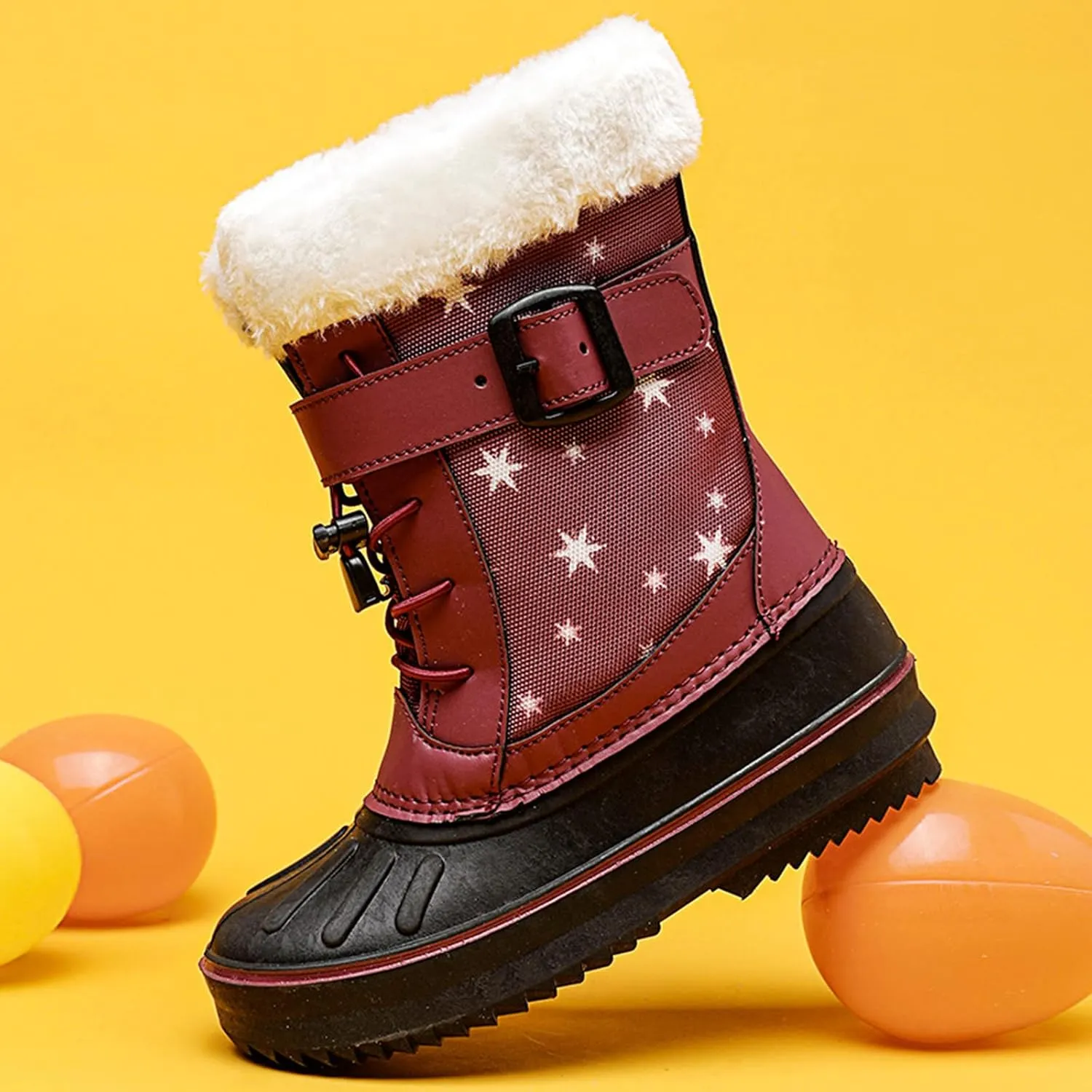 Children Shoes Snow Boots Girls Boys OutdoorBoots Warm Boots With Cotton Snow Boots Big Kids Mid Calf Girl Boots Size 1