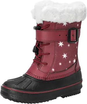 Children Shoes Snow Boots Girls Boys OutdoorBoots Warm Boots With Cotton Snow Boots Big Kids Mid Calf Girl Boots Size 1