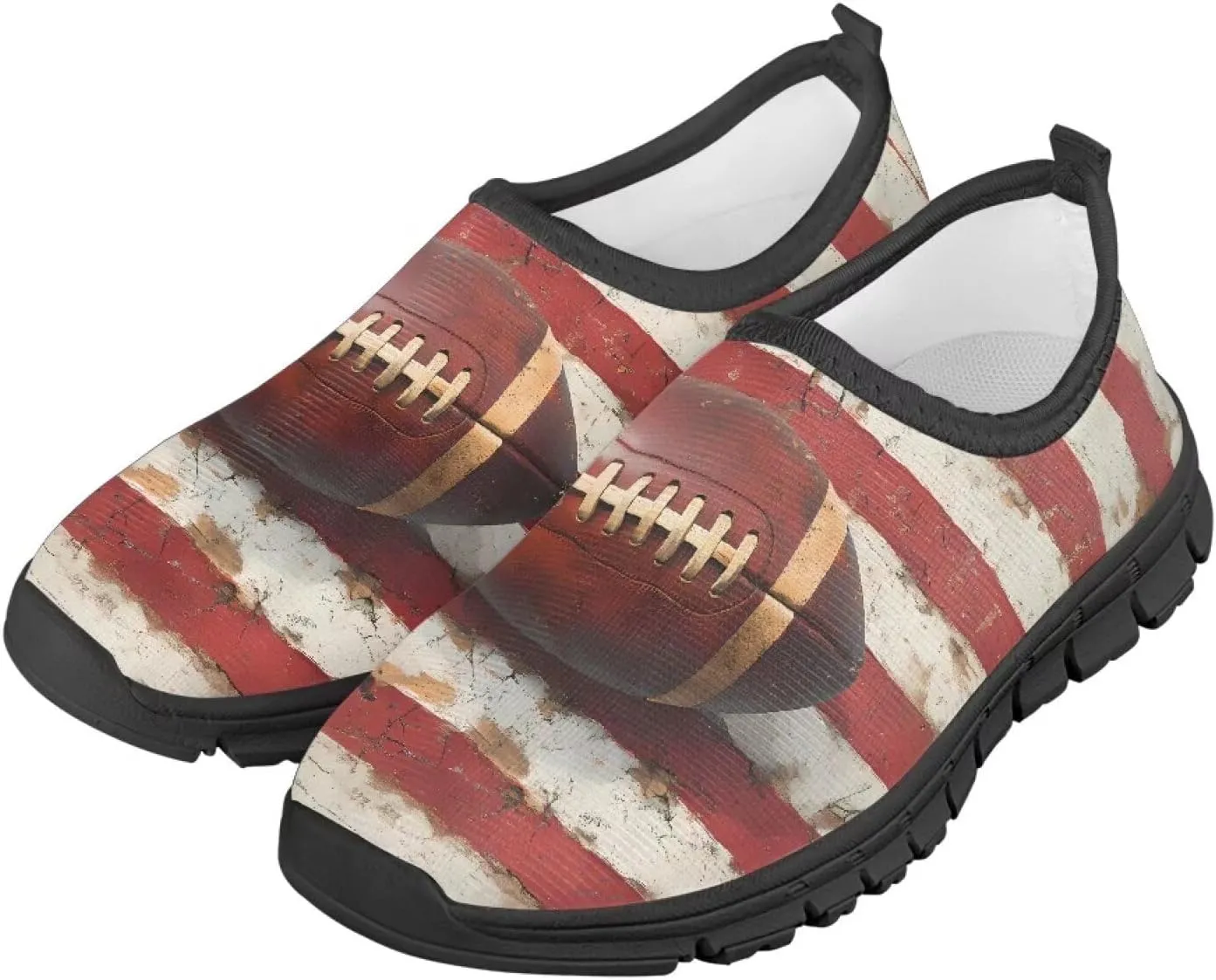 Children's Tennis Shoes,Boys Girls Slip On Flats Sneakers Non-Slip Stain-Resistant Black Sole Running Shoes