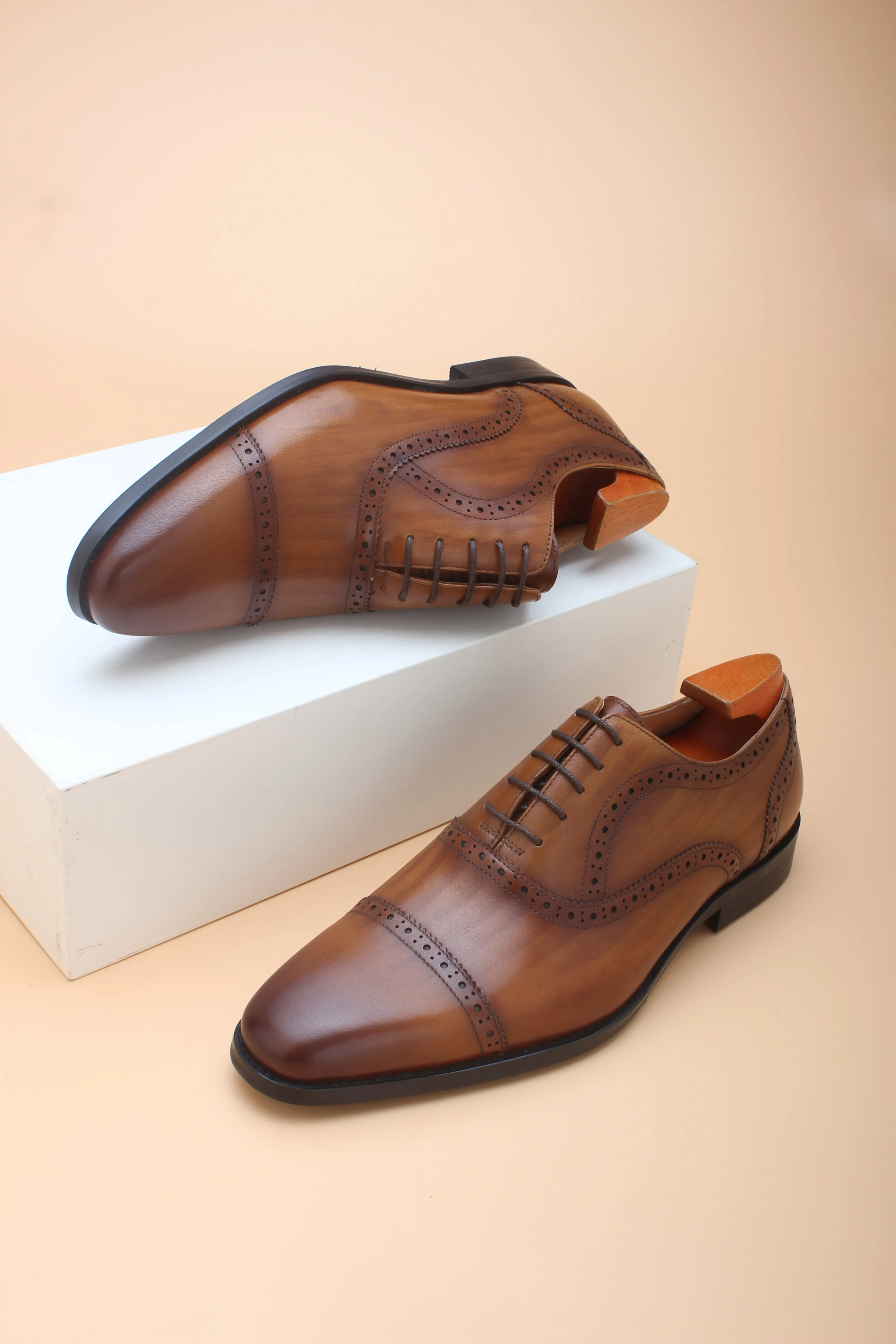 Cognac Royale Brogue Oxfords