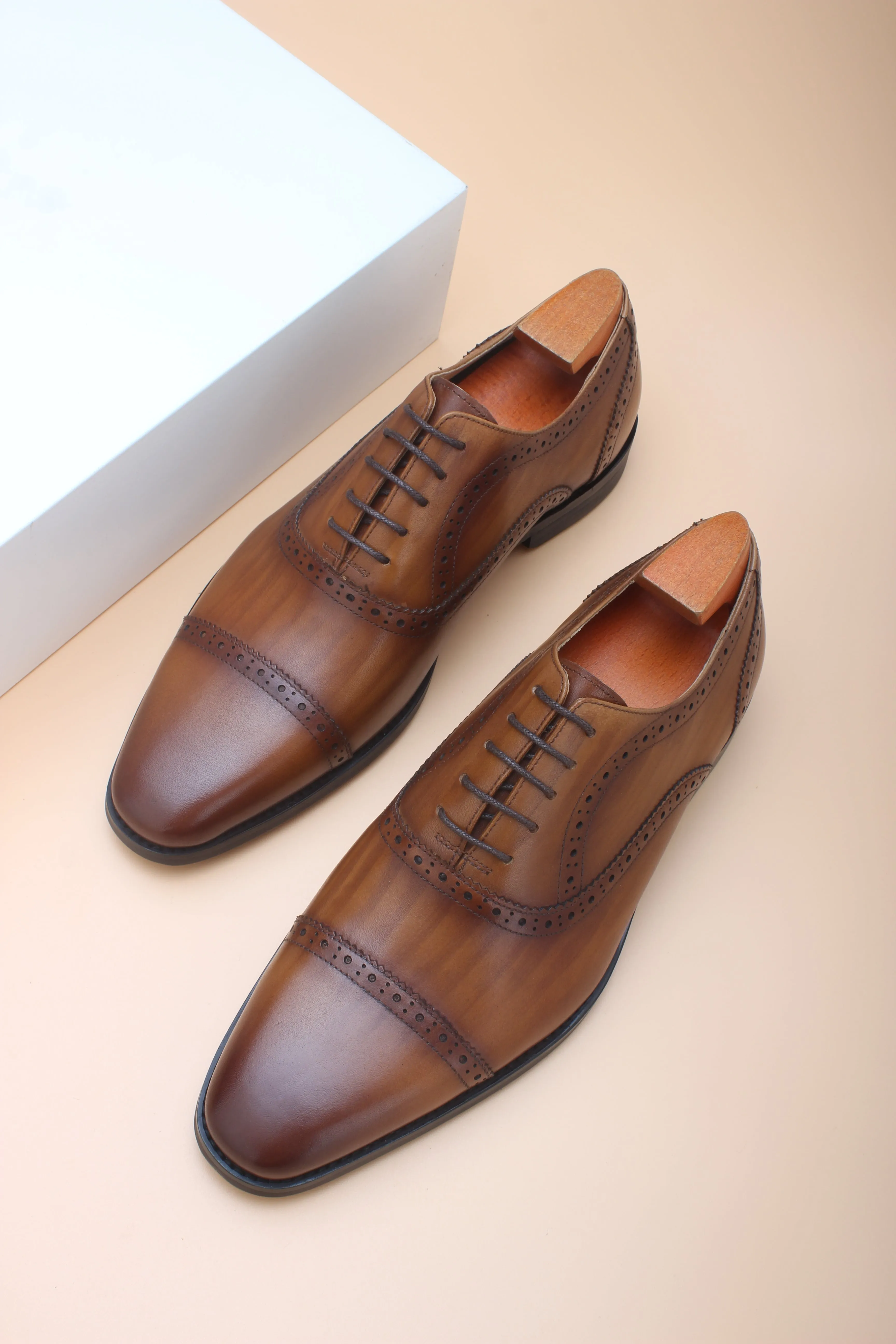 Cognac Royale Brogue Oxfords