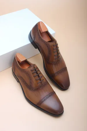 Cognac Royale Brogue Oxfords