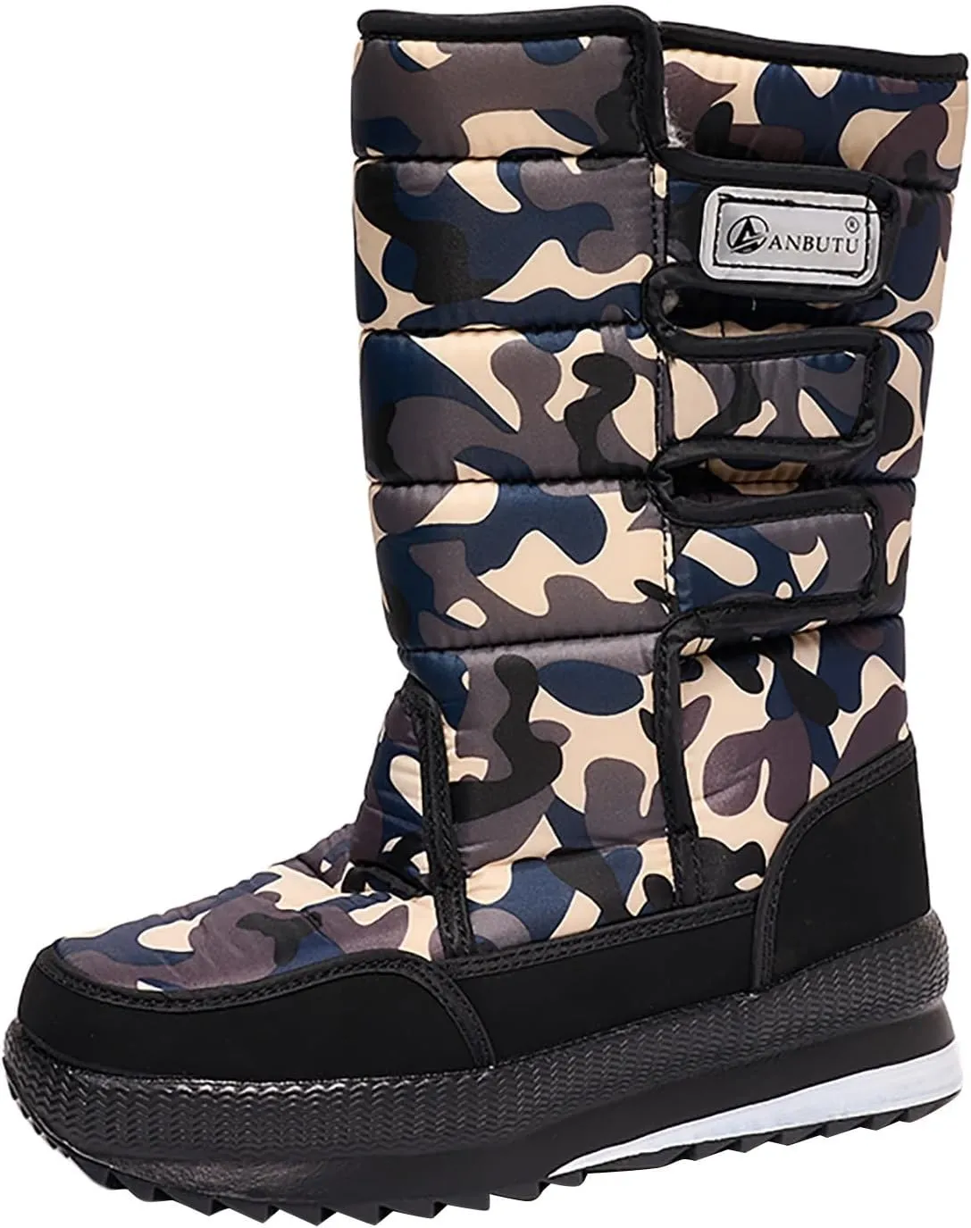 Cold Proof Mid Calf Snow Boots for Men Water Proof Thick Bottom Insulated Winter Boots Mens Hiking Shoes Light Weight