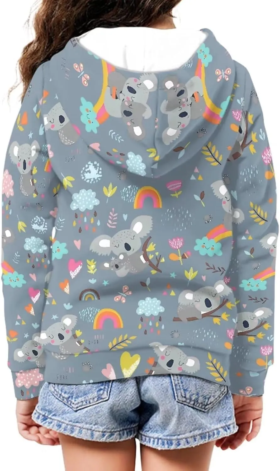 Coloranimal Kids Clothes Full Zip Up Hoody Sweatshirts for Girls and Boys Active Hoodies Ages 6-16year