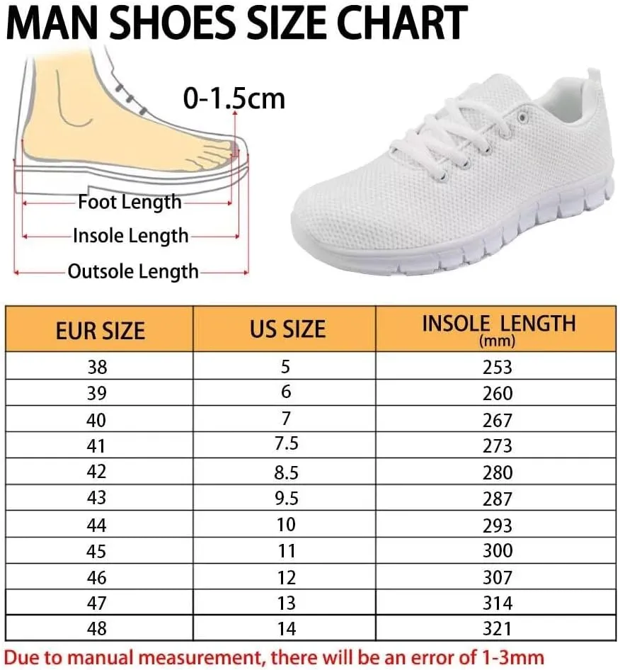 Coloranimal Road Running Sneakers for Unisex Women Men Lace-up Athletic Trainers Footwear