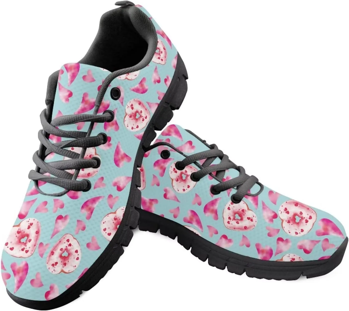 Coloranimal Road Running Sneakers for Unisex Women Men Lace-up Athletic Trainers Footwear