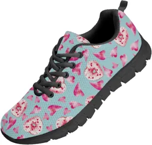 Coloranimal Road Running Sneakers for Unisex Women Men Lace-up Athletic Trainers Footwear