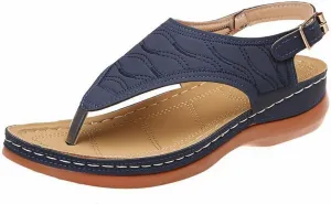 Comfortable Sandals for Women Wiide Width Ankle Strap Flips Flops Summer Dressy Boho Beach Walking Wedge