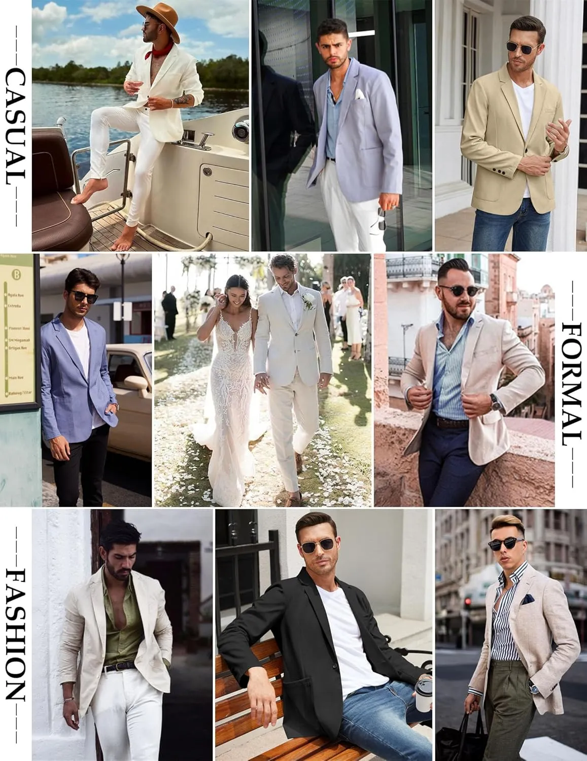 COOFANDY Men's Casual Linen Blazer Lightweight Regular Fit Sport Coat One Button Suit Jacket