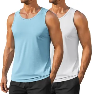 COOFANDY Men's Workout Tank Tops UPF 50  Sleeveless Gym Muscle Shirts Cooling Quick Dry Bodybuilding Tanks for Swim Beach