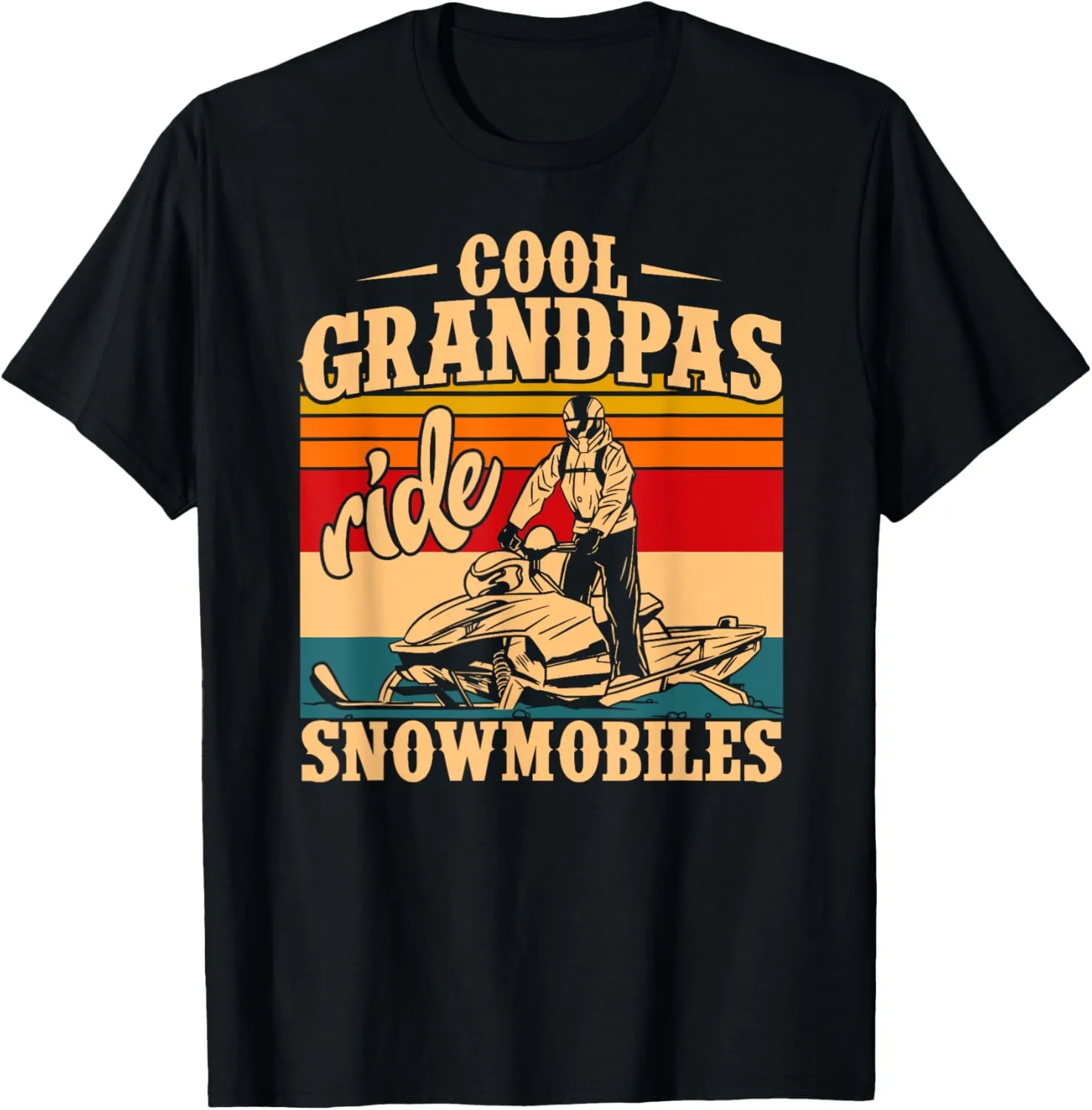Cool Grandpas rides Snowmobiles Snowmobile Snowmobiling T-Shirt