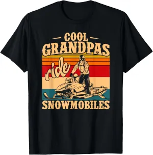 Cool Grandpas rides Snowmobiles Snowmobile Snowmobiling T-Shirt