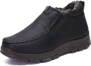 COSIDRAM Men Shoes Winter Snow Boots Cotton-padded Slip on Casual Warm Walking Sneakers House Shoes